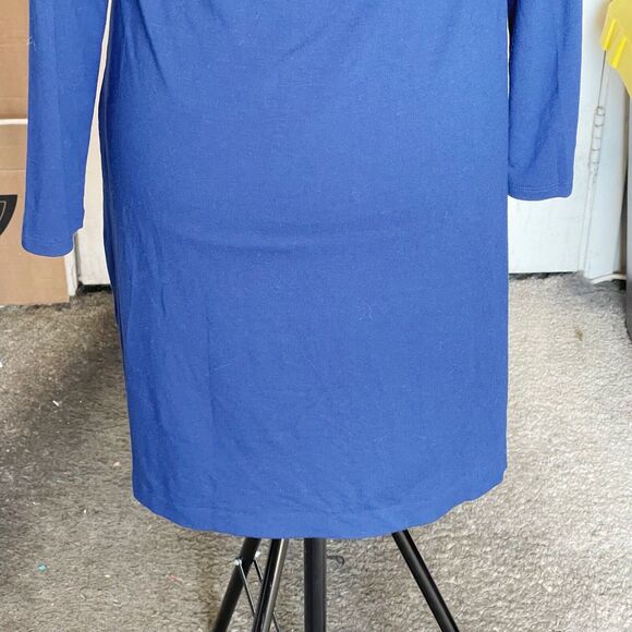 Eileen Fisher Womens Dress Size Petite  Small Blue Open Back Long Sleeve Modern - Picture 8 of 14